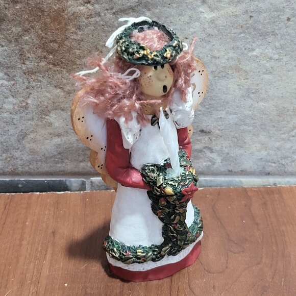 Designs by Diana Angel 2812 Holding Candle Figurine Red Hair 1991 - Picture 7 of 12